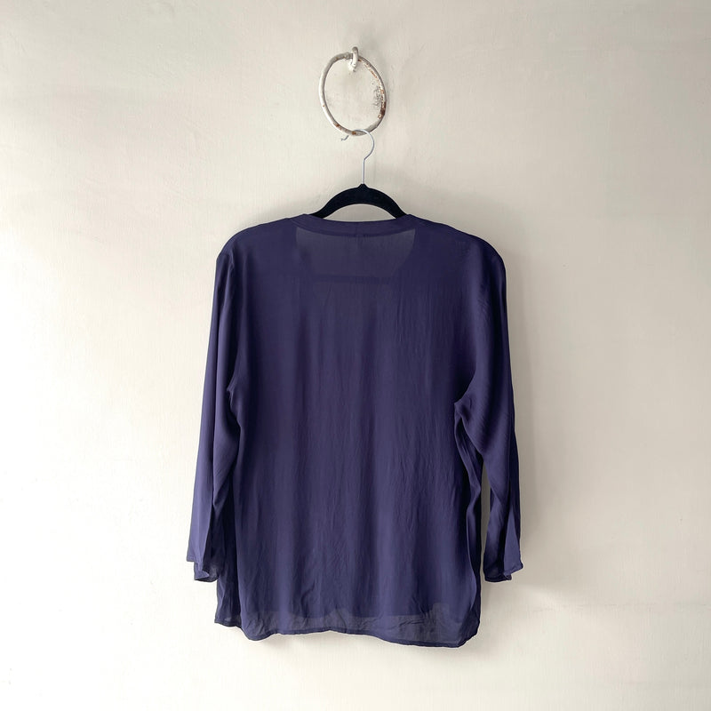 Camisera Botones Azul Nautico Cuello V - Image 3