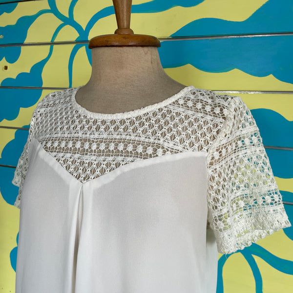 Camisa Blanca Manga Bordada - Secondary