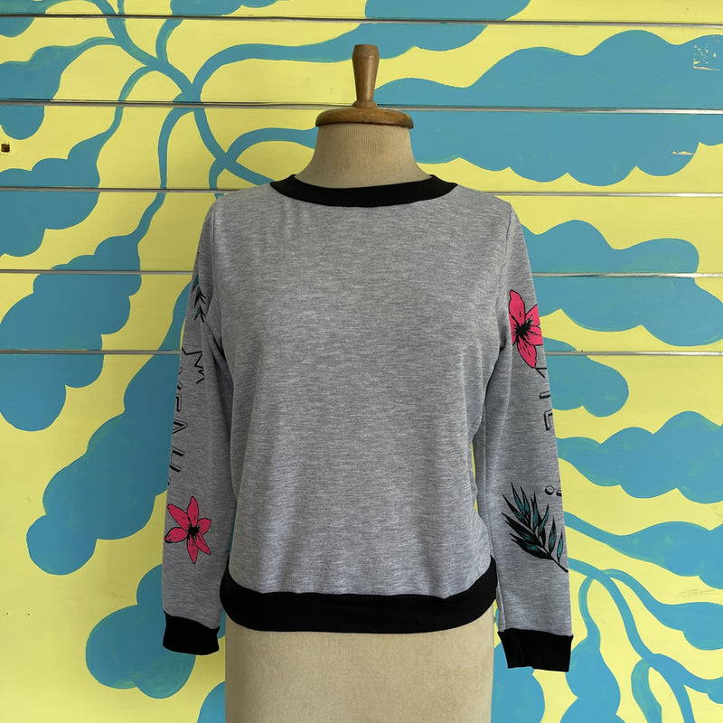 Buzo Gris con Rib Negro - Image 1