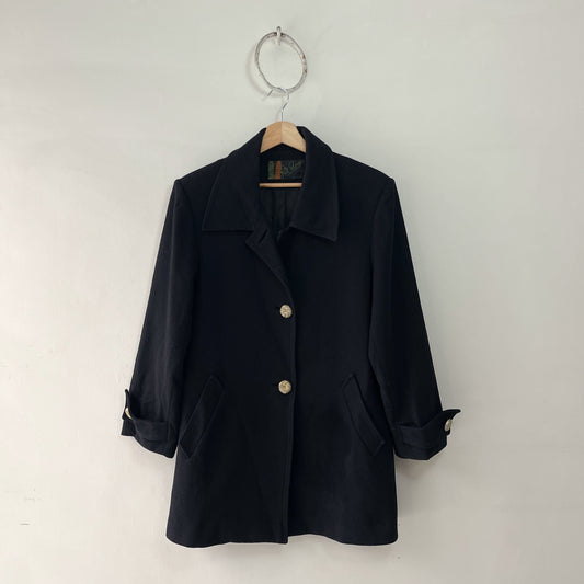 Abrigo Negro Paño Talla L
