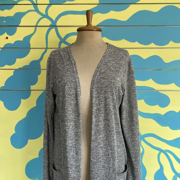 Saco Tejido Tipo Abrigo Gris