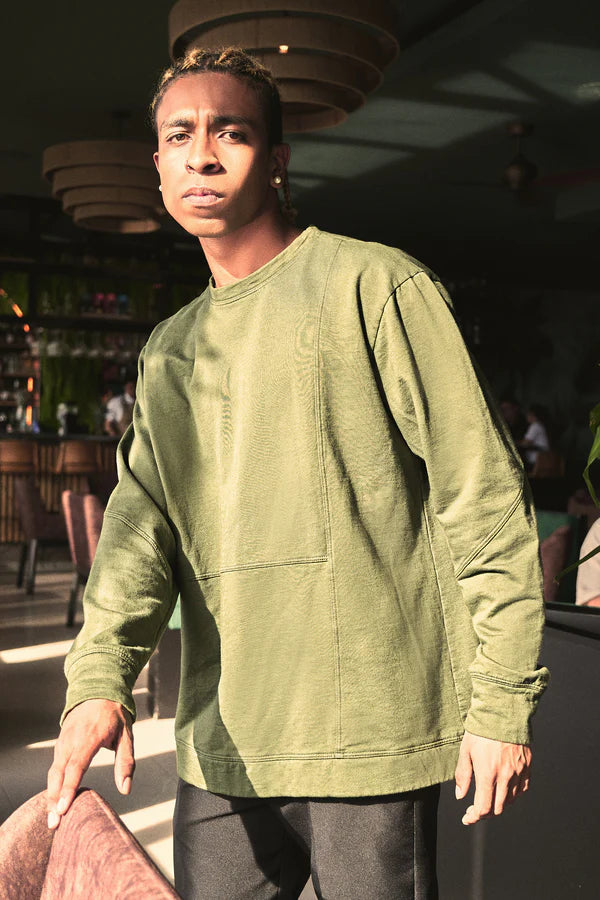 Buzo Tokio Verde Militar 100% Algodón Relaxed Fit Andante - Gallery 3