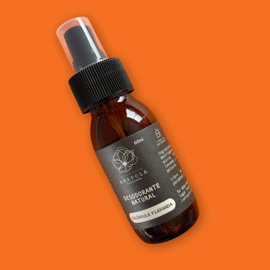 Desodorante Natural en Spray de Caléndula y Lavanda 60 ml. Amapola
