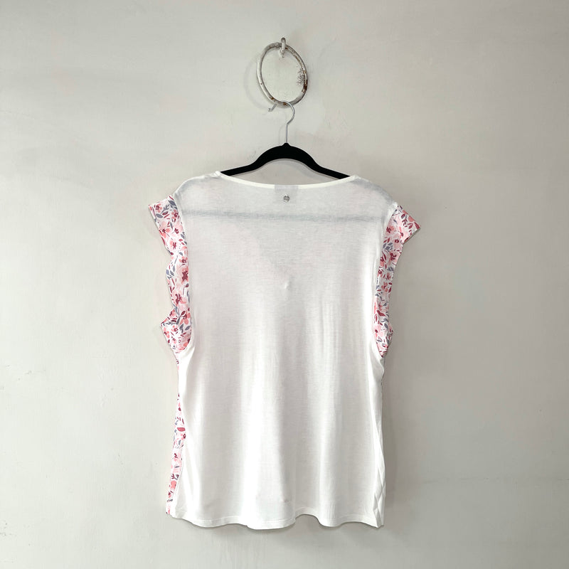 Camisa en V Estampado Flores Rosadas - Image 2