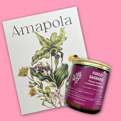 Vela con Intención Fuego Sagrado 200 gr. Amapola Artesana