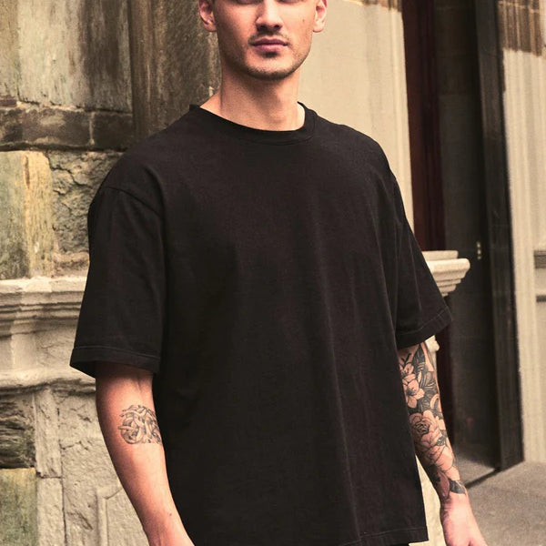 Camiseta Berlín Negra 100% Algodón Box Fit Andante - Secondary