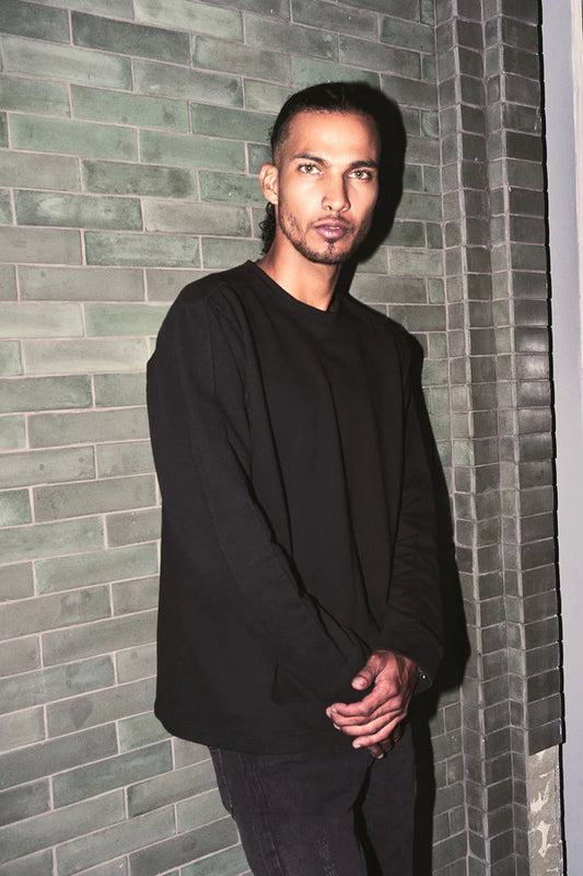 Buzo Verona Negro 100% Algodón Slim Fit Andante