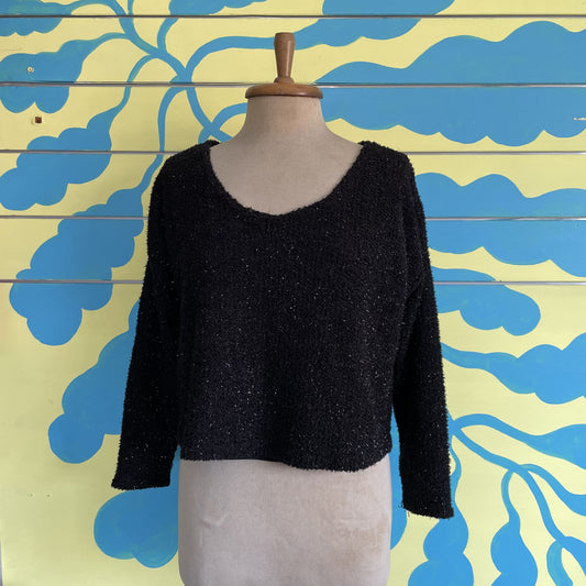 Buzo manga larga Negra Brillante