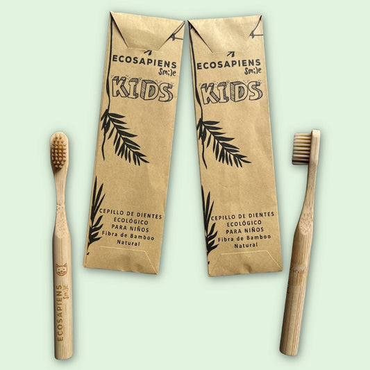 Cepillo de Dientes de Bambú para Niños Ecológico Ecosapiens