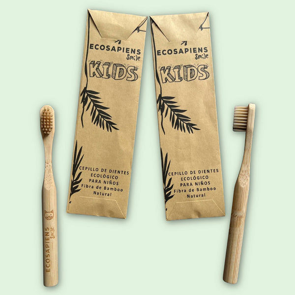 Cepillo de Dientes de Bambú para Niños Ecológico Ecosapiens