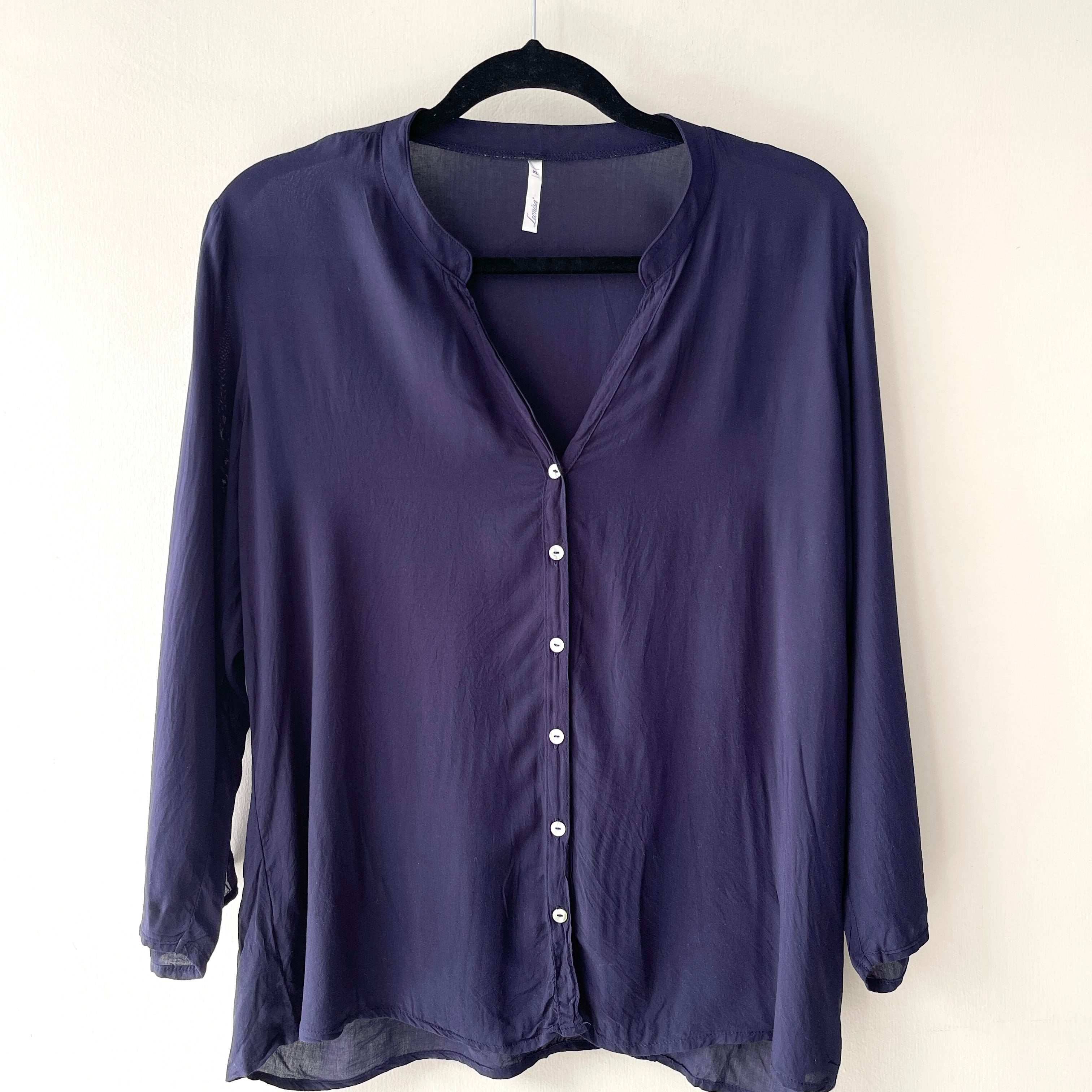 Camisera Botones Azul Nautico Cuello V - Gallery 2