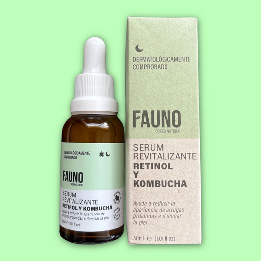 Serum Revitalizante Retinol y Kombucha Fauno 30 ml.