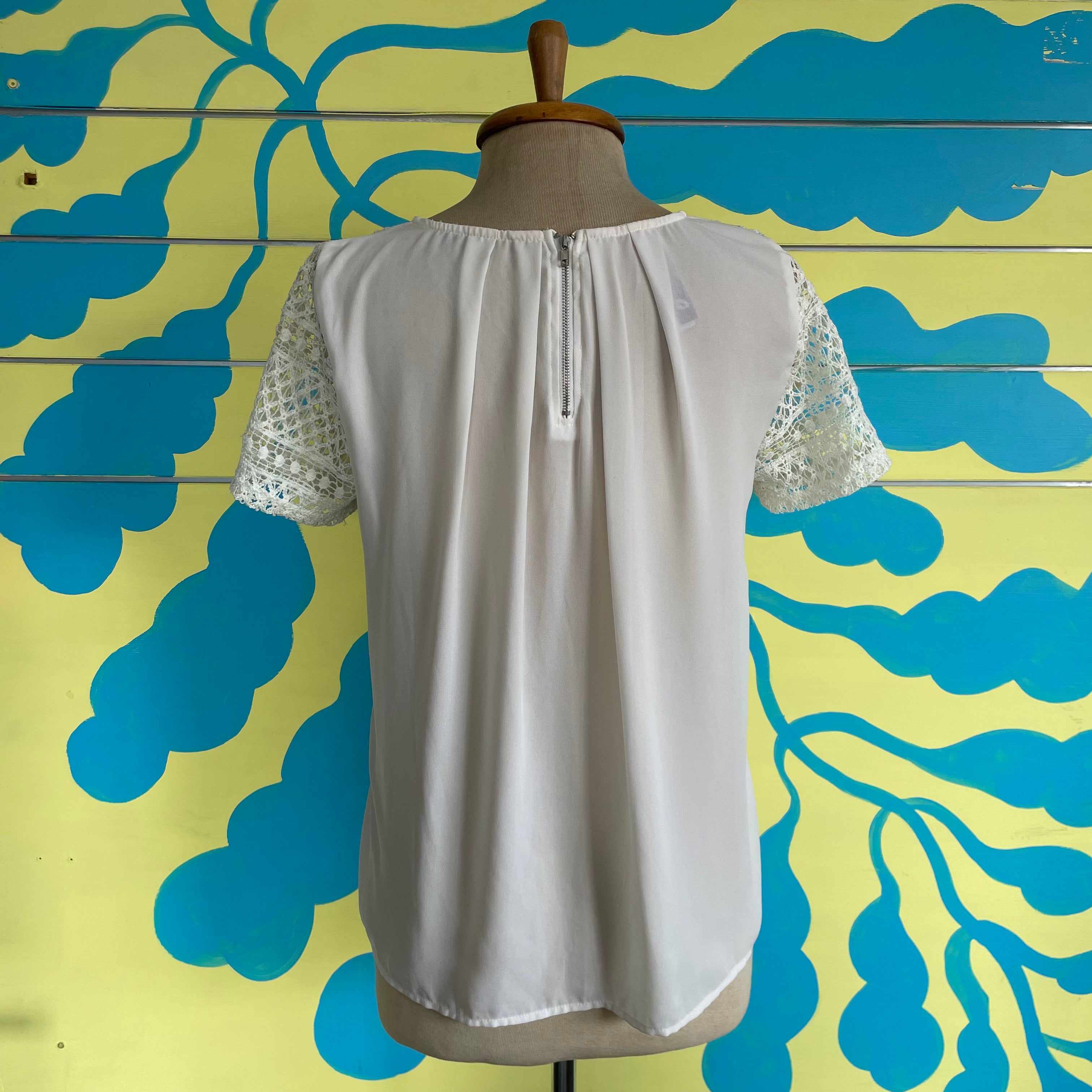 Camisa Blanca Manga Bordada - Gallery 5