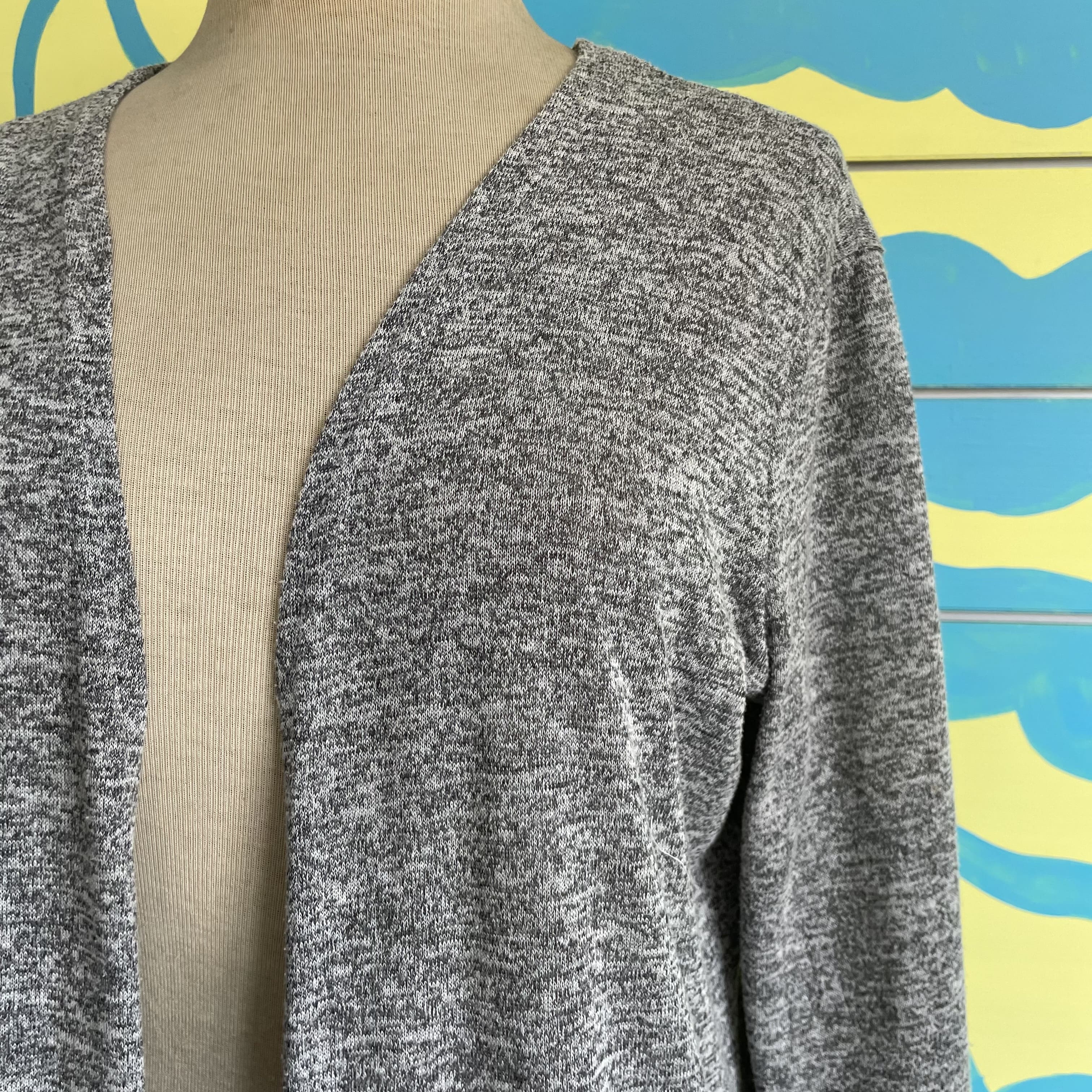 Saco Tejido Tipo Abrigo Gris - Gallery 4