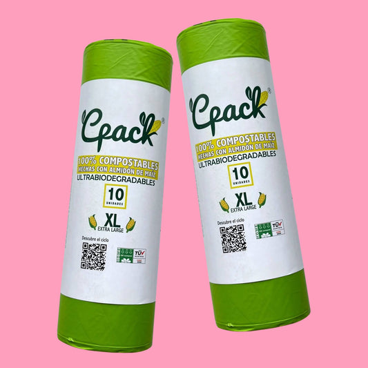 Bolsas Biodegradables Grandes Compostpack x 10 Und. 65x95 cm
