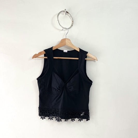 Blusa Negra Escotada Sisa Talla L