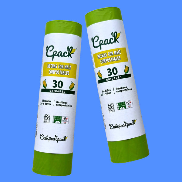 Bolsas Biodegradable Papelera Compostpack x 30 Und. 30x40 cm