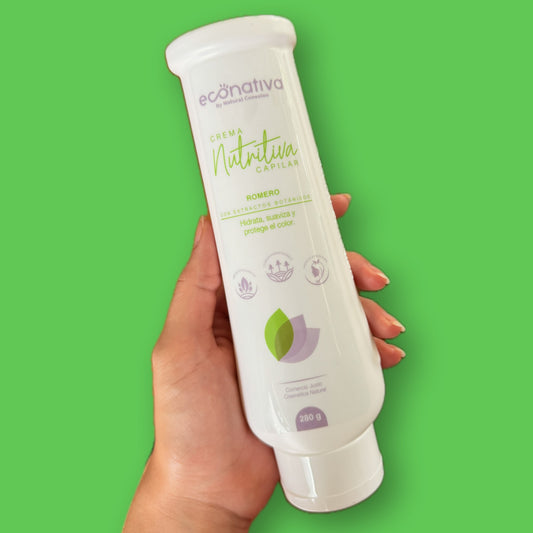 Acondicionador / Crema Nutritiva Capilar Romero, Quina y Ortiga Econativa 280 gr.