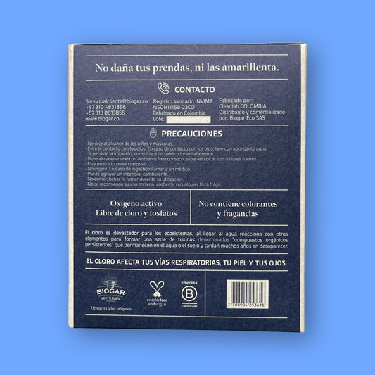 Blanqueador sin Cloro Biogar 500 gr.