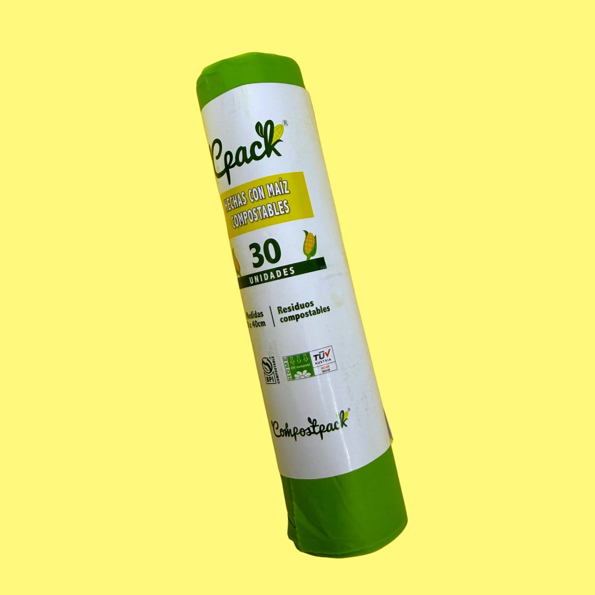 Bolsas Biodegradable Papelera Compostpack x 30 Und. 30x40 cm