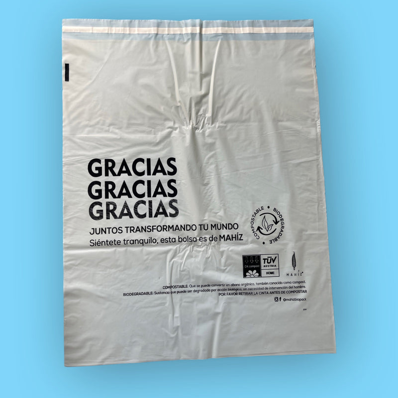 Bolsas Biodegradables E-Commerce XL Mahíz x 25 Und. 50×60 cm - Image 1