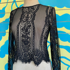 Camisa Manga Larga Encaje