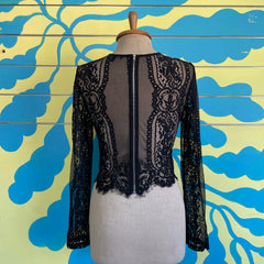 Camisa Manga Larga Encaje