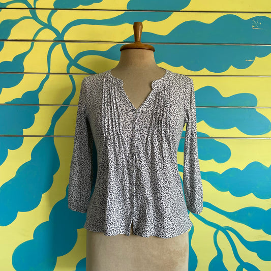 Camisa media manga estampado flores