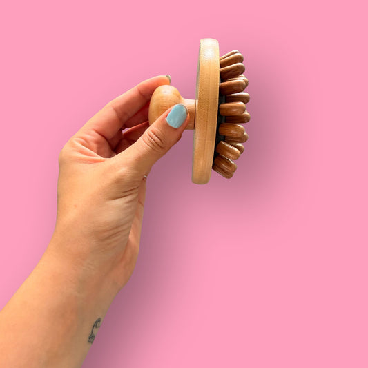 Cepillo Masajeador Capilar y Corporal de Bambú | Estimulador Cuero Cabelludo