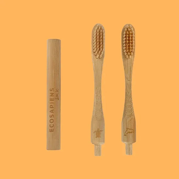 Cepillo de Dientes en Bambú con Cabeza Intercambiable + Repuesto Ecosapiens - Secondary