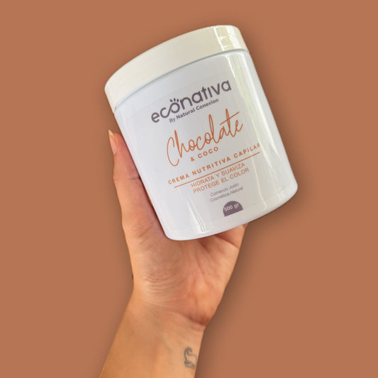 Crema Nutritiva Capilar Chocolate y Coco Econativa 500 gr.