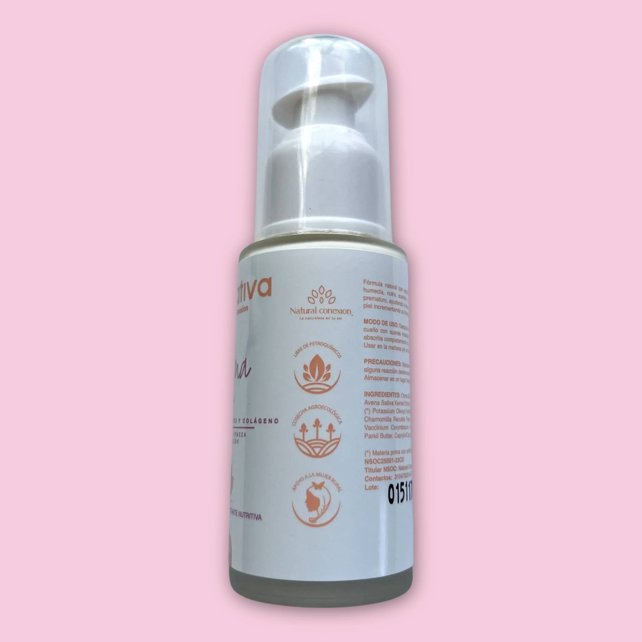 Crema Facial con ácido Hialurónico y Colágeno 60ml. Natural Conexión