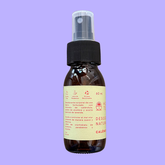 Desodorante Natural en Spray de Caléndula y Lavanda Hijas de la Tierra 60 ml.