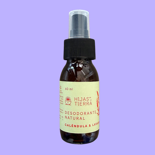 Desodorante Natural en Spray de Caléndula y Lavanda Hijas de la Tierra 60 ml.