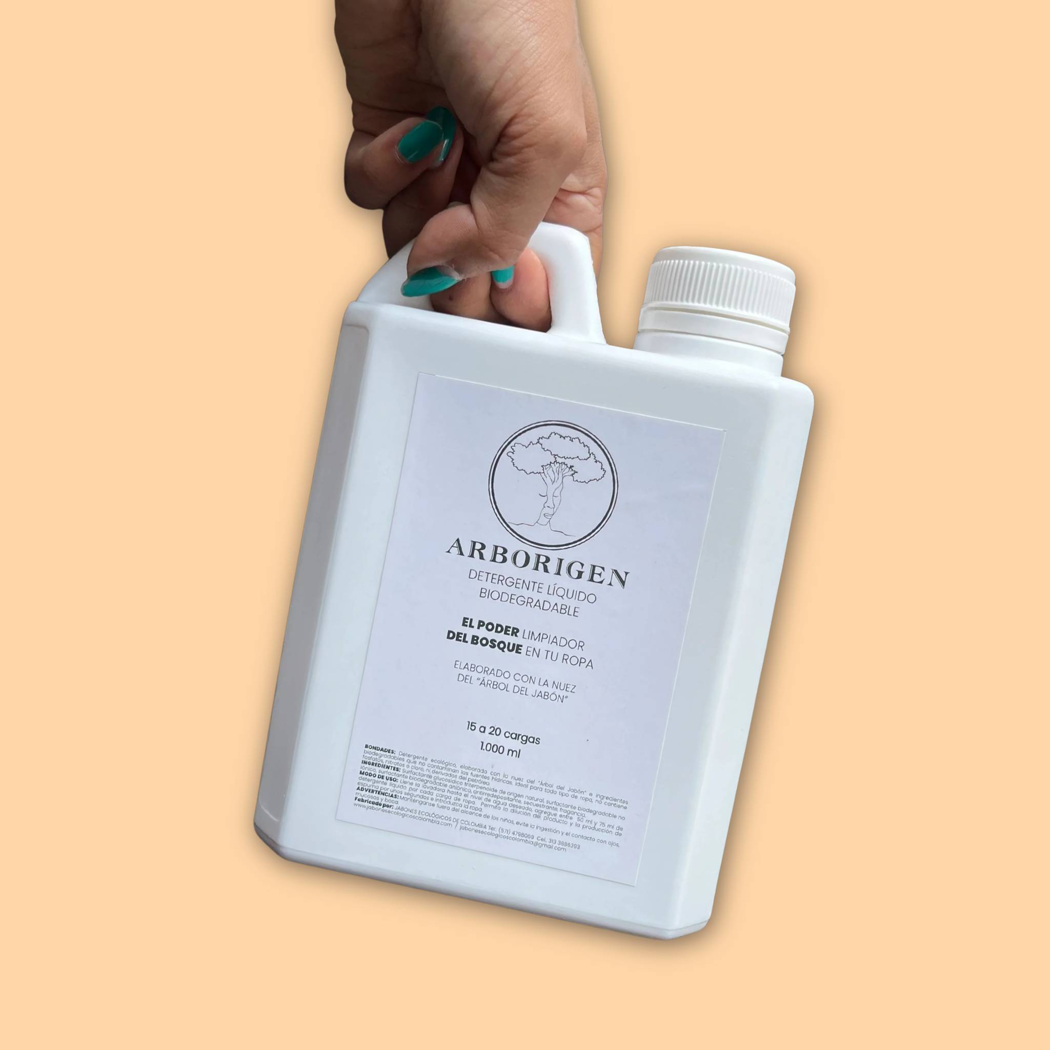 Detergente Líquido Nuez del Jabón Arborigen 1.000 ml.