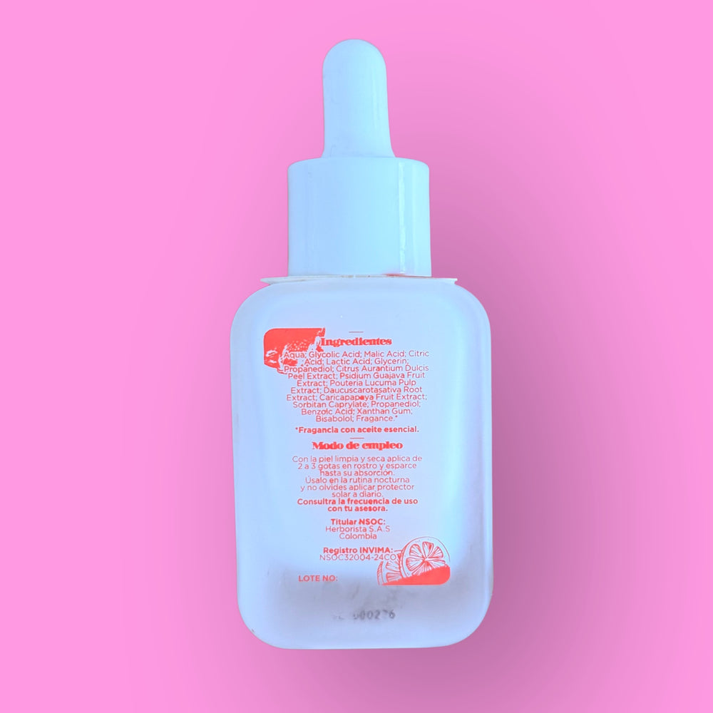 Exfoliante Facial con Alfahidroxiácidos (AHA) Selvoria 30 ml.