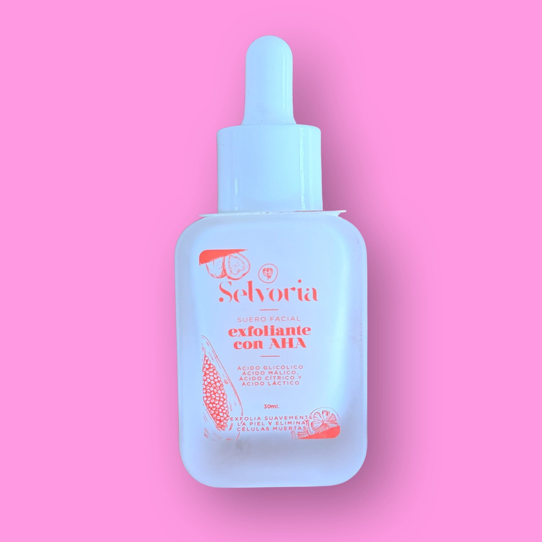 Exfoliante Facial con Alfahidroxiácidos (AHA) Selvoria 30 ml.