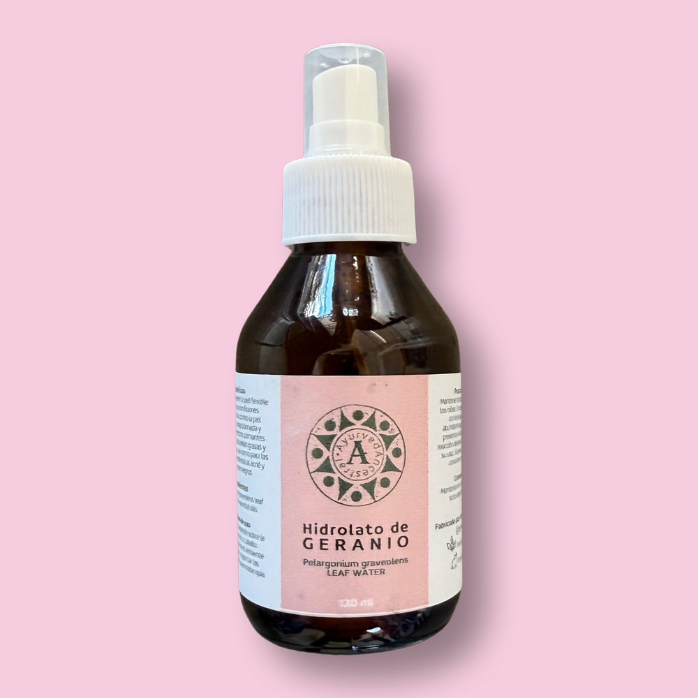 Hidrolato de Geranio 120 ml. Ayurveda Ancestral