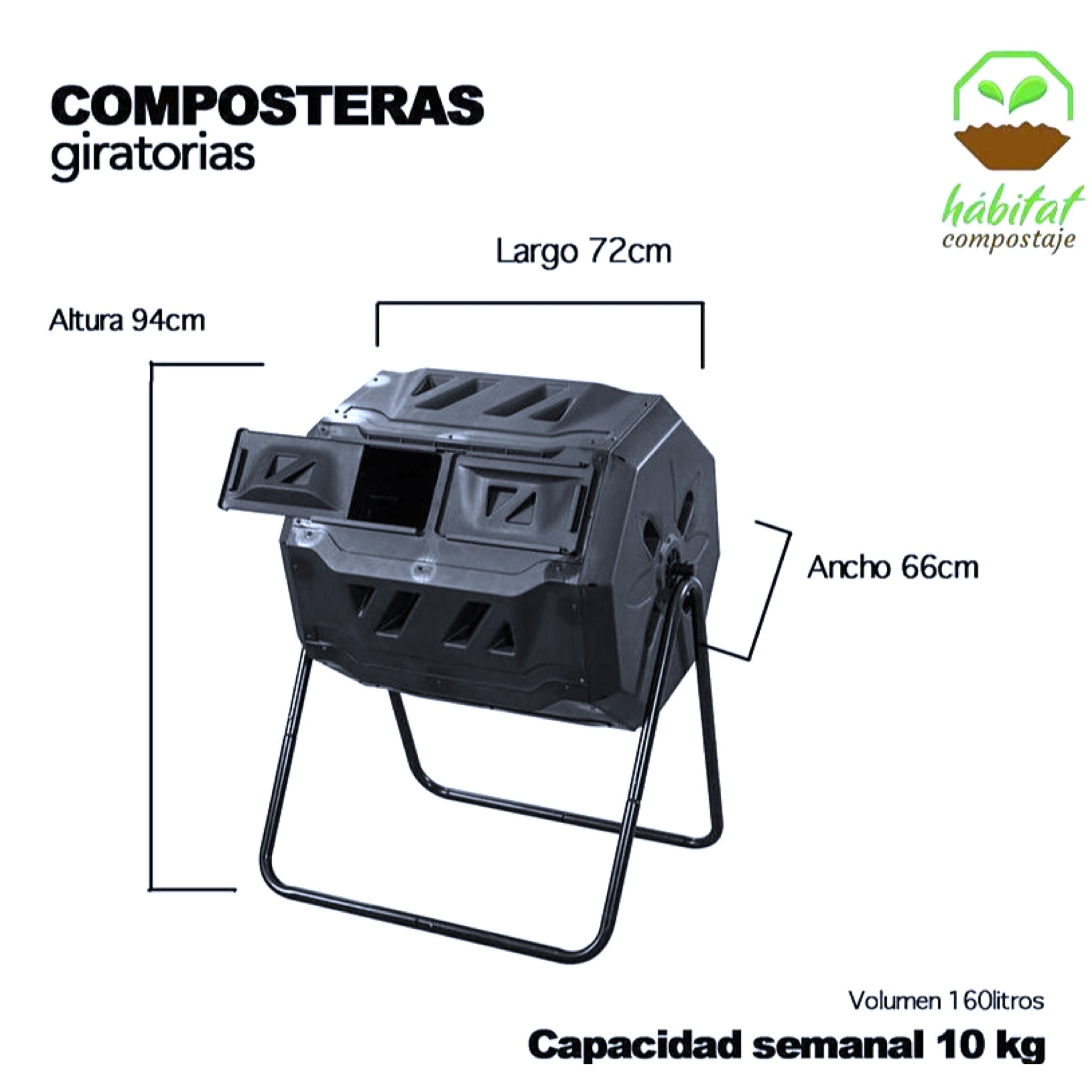 Compostera Giratoria KS-100 Habitat Compost