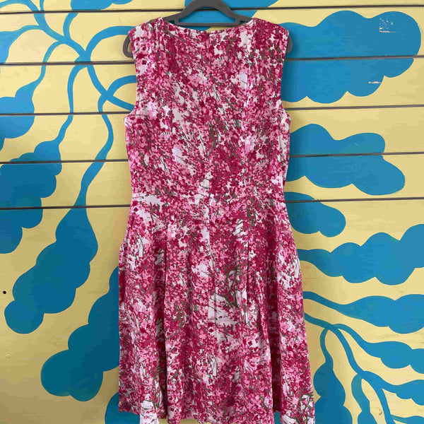 Vestido Rosado de flores rosa - Secondary