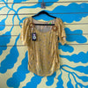 Blusa amarilla con flores