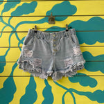 Short de jean azul claro - Thumbnail 1