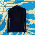 Camiseta negra de cuello tortuga - Thumbnail 2