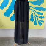 Vestido negro de cuello profundo - Thumbnail 4