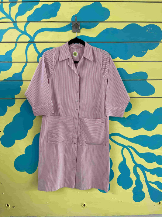 Vestido rayas rosadas