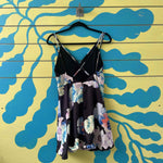 Vestio negro de tirantes con flores grandes - Thumbnail 2