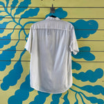 Camisa blanca de lino de hombre - Thumbnail 2