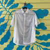 Camisa blanca de lino de hombre