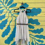 Vestido blanco con cinturon - Thumbnail 1