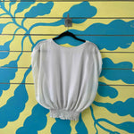 Blusa blanca con resorte - Thumbnail 2